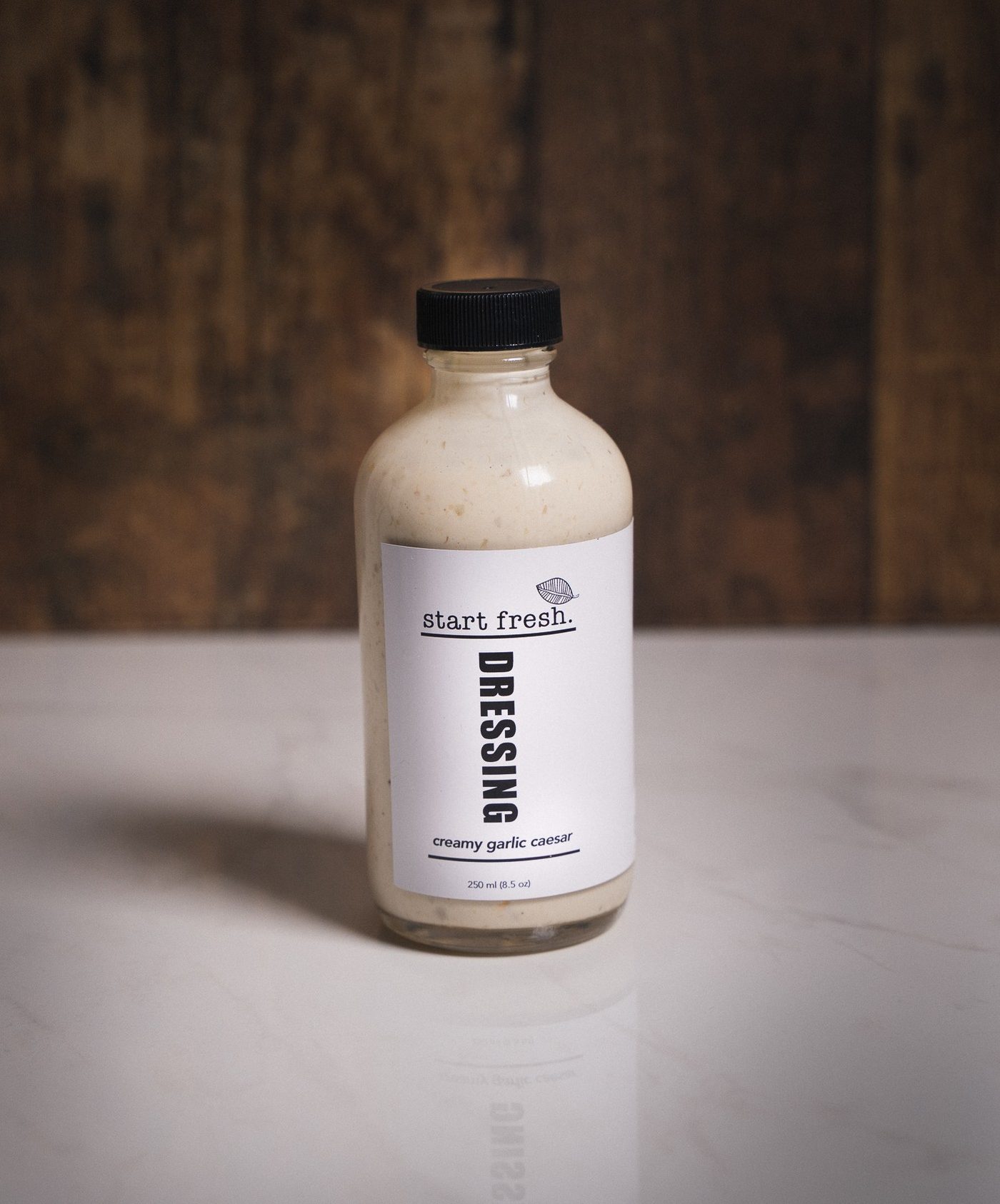 Bottle of dressing product photography